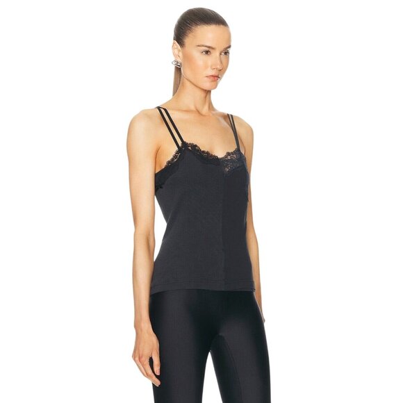 Balenciaga Double Slip Top in Washed Black & Ink X-Small Womens Sleeveless Tank - Picture 2 of 10